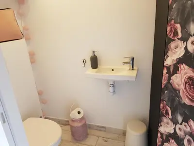 Salle de bains dans l'établissement Echappée romantique