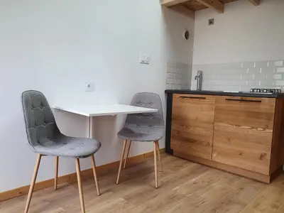Cuisine ou kitchenette dans l'établissement Angers Green Lodge - Cosy Studio