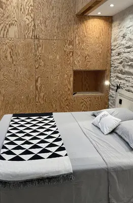 Un ou plusieurs lits dans un hébergement de l'établissement PLAISANCE Bouguenais - Appartement Nantes - PARKING GRATUIT