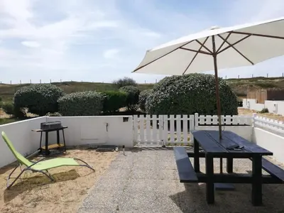 Balcon ou terrasse dans l'établissement Maison à 100 m de la plage à St Hilaire de Riez