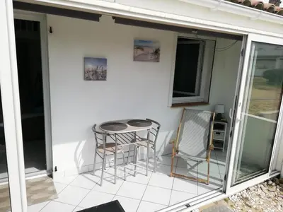 Balcon ou terrasse dans l'établissement Maison à 100 m de la plage à St Hilaire de Riez