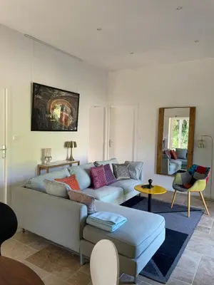 Coin salon dans l'établissement Au coeur de la Toscane Angevine