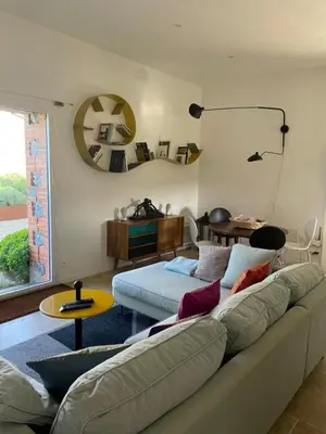 Coin salon dans l'établissement Au coeur de la Toscane Angevine