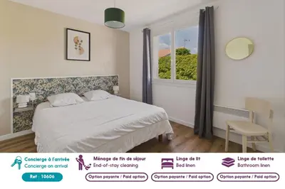 Un ou plusieurs lits dans un hébergement de l'établissement Maison de vacances à Saint Hilaire de Riez