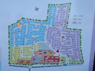 Plan de l'établissement Camping les Bois Mobil home Grand Luxe 3ch 2sdb