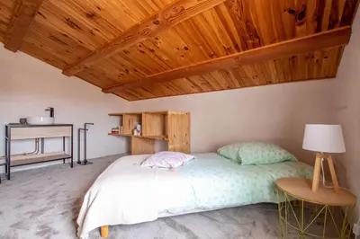 Un ou plusieurs lits dans un hébergement de l'établissement Maison 10 personnes - Jardin - Noirmoutier-en-l Ile