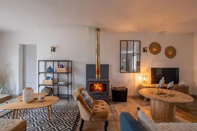 Coin salon dans l'établissement Maison 10 personnes - Jardin - Noirmoutier-en-l Ile