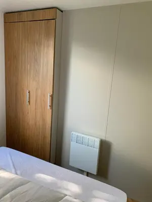 Un ou plusieurs lits dans un hébergement de l'établissement Mobil-home Dan Dom