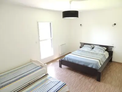 Un ou plusieurs lits dans un hébergement de l'établissement KERKASA Grande maison en campagne proche Rennes, 2100m²
