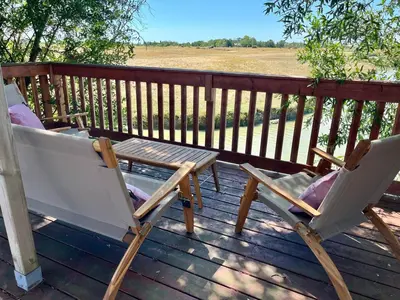 Balcon ou terrasse dans l'établissement La Maison des Marais de Sallertaine