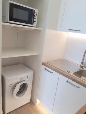 Cuisine ou kitchenette dans l'établissement Magnifique Studio Face Mer avec Place Privative.