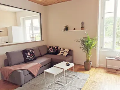 Coin salon dans l'établissement Appartement INDÉPENDANT centre ville 1chambre