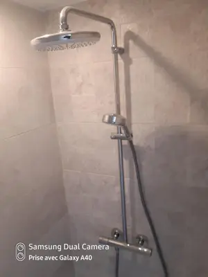 Salle de bains dans l'établissement Maison entre Mer et Brière. Proche de La Baule et de Guérande.