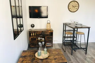 Télévision ou salle de divertissement dans l'établissement Appartement 2/3 pers, centre ville avec parking.