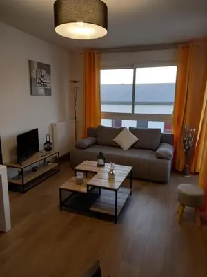 Télévision ou salle de divertissement dans l'établissement magnifique appartement 3 étoiles centre ville et mer à pied