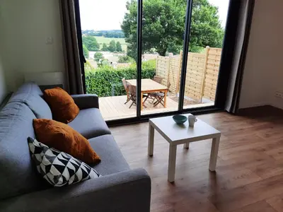 Coin salon dans l'établissement Le cottage castelmurois