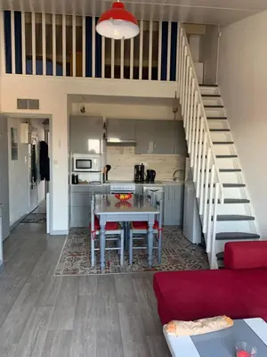 Cuisine ou kitchenette dans l'établissement Appartement vue mer