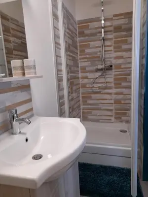 Salle de bains dans l'établissement La Pépite de l'océan