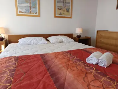 Un ou plusieurs lits dans un hébergement de l'établissement Appartement vue mer à Notre-Dame-de-Monts - 5 personnes, animaux - FR-1-540-147
