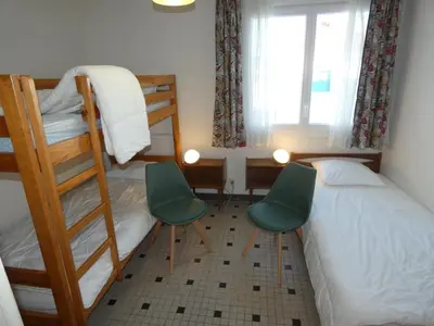 Un ou plusieurs lits dans un hébergement de l'établissement Appartement vue mer à Notre-Dame-de-Monts - 5 personnes, animaux - FR-1-540-147