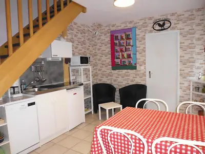 Cuisine ou kitchenette dans l'établissement Le Pré de la Lande