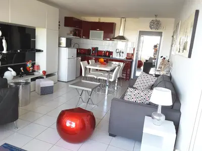 Cuisine ou kitchenette dans l'établissement Les sables d’or