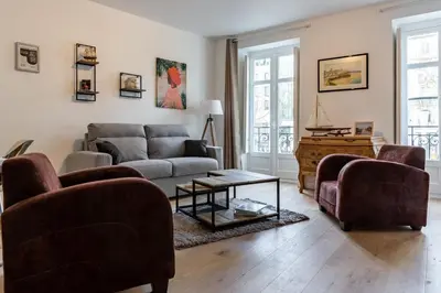 Coin salon dans l'établissement Armstrong - Charmant logement au coeur de Nantes