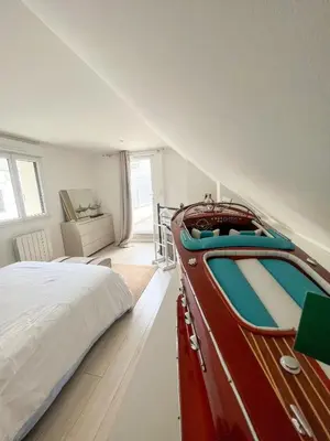 Un ou plusieurs lits dans un hébergement de l'établissement Maison Angers La Madeleine Rooftop