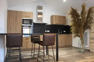 Cuisine ou kitchenette dans l'établissement Gîte de la Colinière 4 personnes