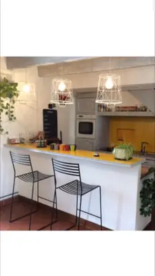 Cuisine ou kitchenette dans l'établissement Gîte à la campagne