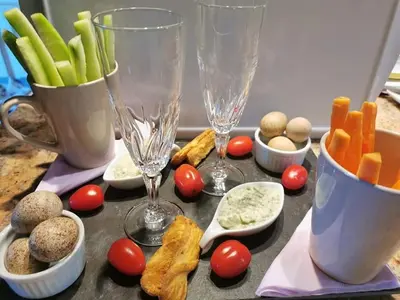 Nourriture dans la tente de luxe ou à proximité