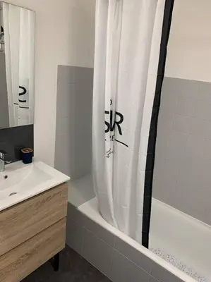 Salle de bains dans l'établissement Studio entièrement rénové avec parking gratuit