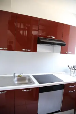 Cuisine ou kitchenette dans l'établissement The 2 Gites Saphir et Rubis