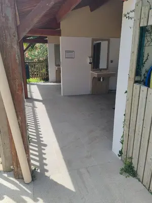 Balcon ou terrasse dans l'établissement Camping Coeur de Vendée mobil home 6 personnes