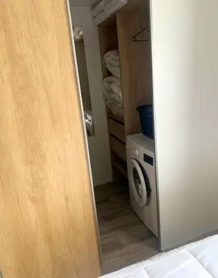 Un ou plusieurs lits dans un hébergement de l'établissement Bungalow confortable à Saint-Jean-de-Monts avec piscine partagée