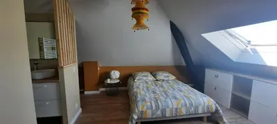 Un ou plusieurs lits dans un hébergement de l'établissement L'escale des caboteurs chambre d'hôte