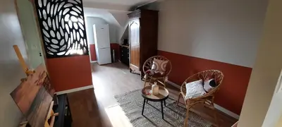 Coin salon dans l'établissement L'escale des caboteurs chambre d'hôte