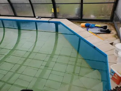 Piscine de l'établissement Mobil home chez l habitants ou située à proximité