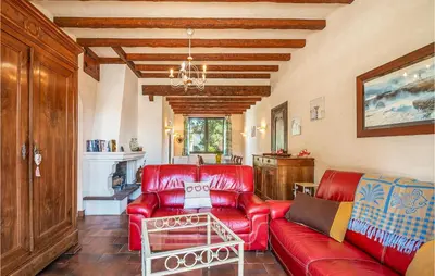 Coin salon dans l'établissement Holiday Home Les Moutiers En Retz Rue De Bois Millet