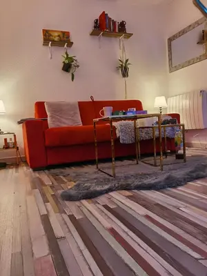 Coin salon dans l'établissement Cosy T1bis proche CentreVille, Petit Port, Audencia