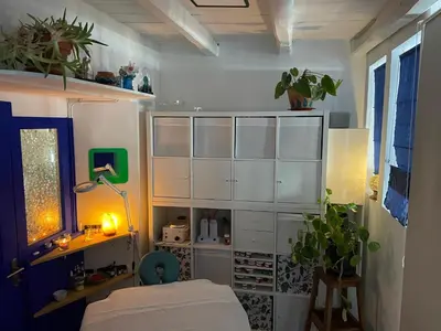 Un ou plusieurs lits dans un hébergement de l'établissement Dans la loge de Marguerite Studio avec Sauna