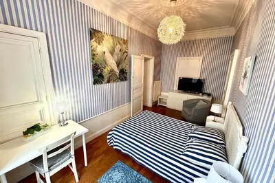 Télévision ou salle de divertissement dans l'établissement JOLI APPARTEMENT avec BALCON au coeur de NANTES !