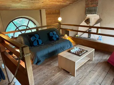 Coin salon dans l'établissement Gîte 3 étoiles, jusqu'à 7 personnes proche Puy du Fou