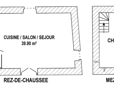 Plan de l'établissement Gîte rénové au calme avec jardin, terrasse et accès à une plage aménagée - FR-1-306-1219