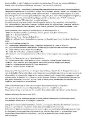 Plan de l'établissement Maison en plein cœur du centre historique de Pornic