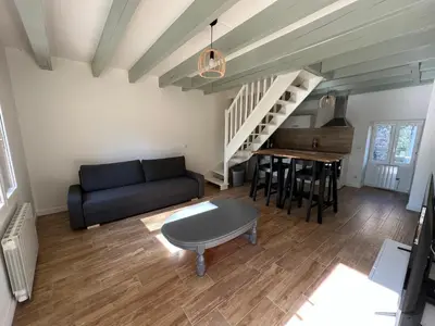 Coin salon dans l'établissement Maison avec charme au calme