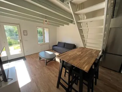 Coin salon dans l'établissement Maison avec charme au calme