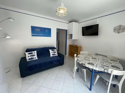 Télévision ou salle de divertissement dans l'établissement Appartement Moderne 2 Pièces + Cabine, Terrasse, Proche Plage – Saint-Jean-de-Monts - FR-1-224C-204