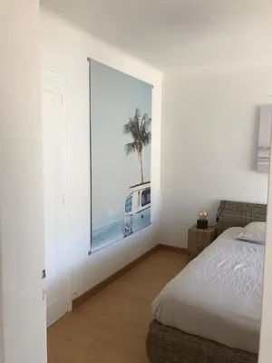 Un ou plusieurs lits dans un hébergement de l'établissement DEMOISELLES - Appartement 1 chambre