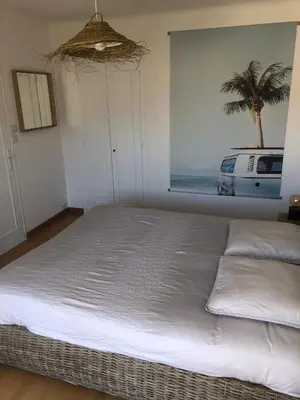 Un ou plusieurs lits dans un hébergement de l'établissement DEMOISELLES - Appartement 1 chambre